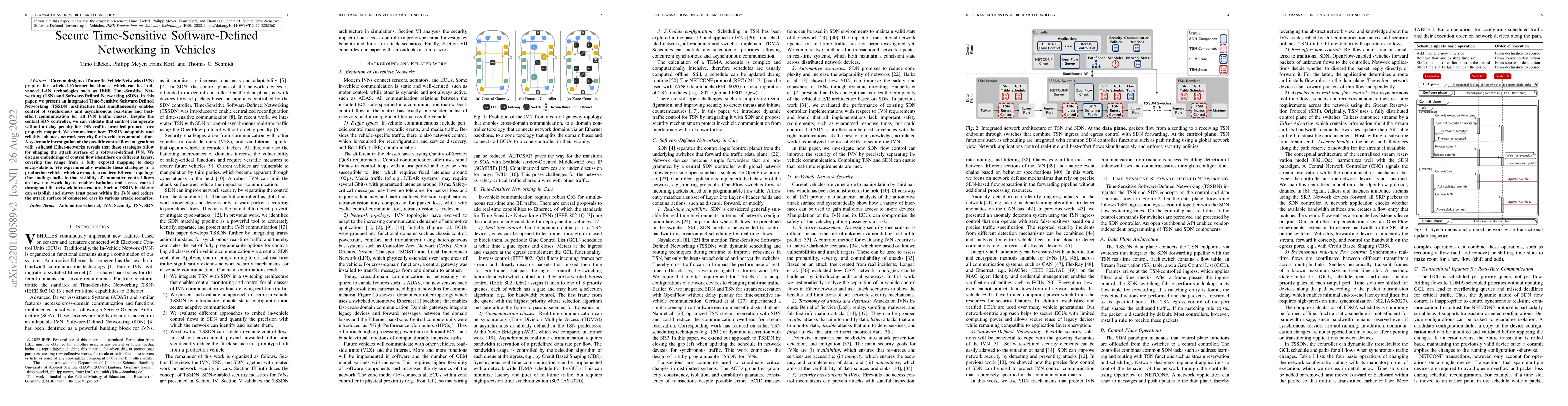 Thumbnail for Secure Time-Sensitive Software-Defined Networking in Vehicles