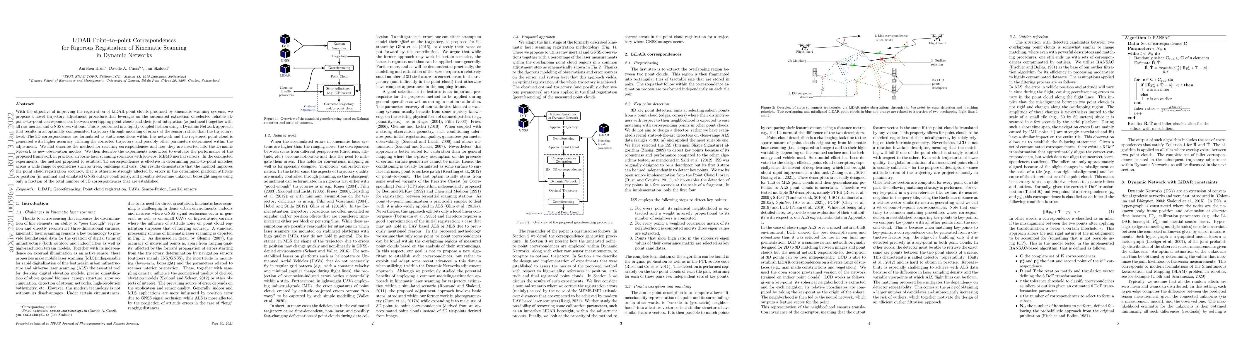 Thumbnail for LiDAR Point--to--point Correspondences for Rigorous Registration of
  Kinematic Scanning in Dynamic Networks