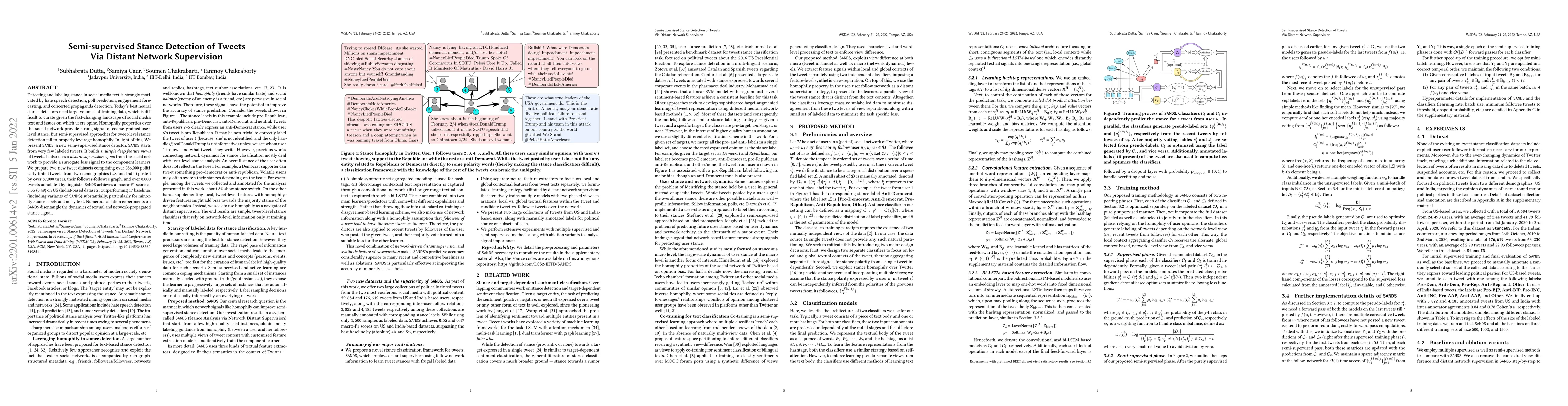 Thumbnail for Semi-supervised Stance Detection of Tweets Via Distant Network
  Supervision
