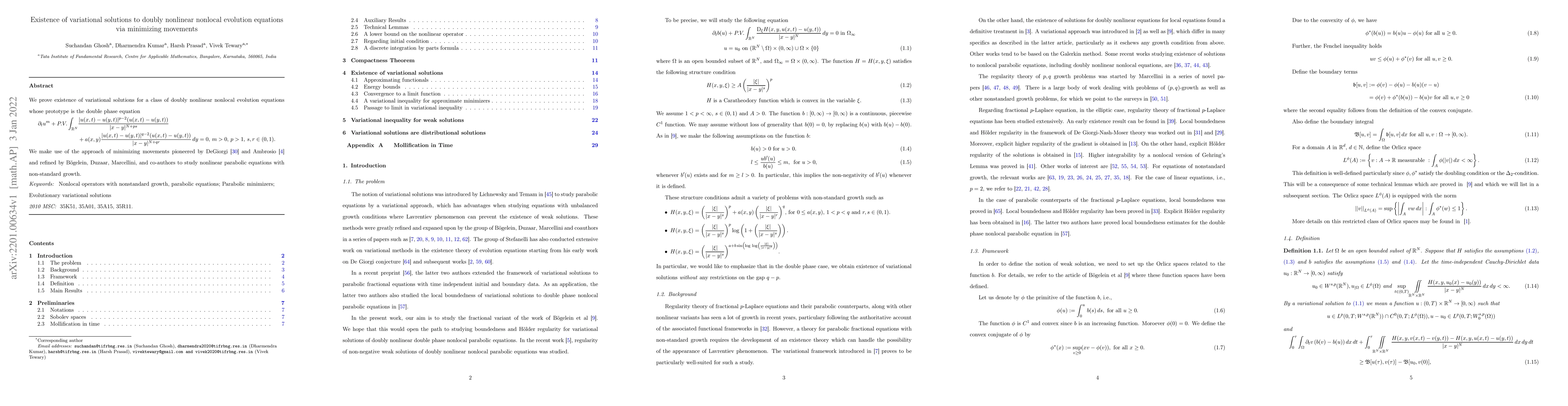 Thumbnail for Existence of variational solutions to doubly nonlinear nonlocal
  evolution equations via minimizing movements