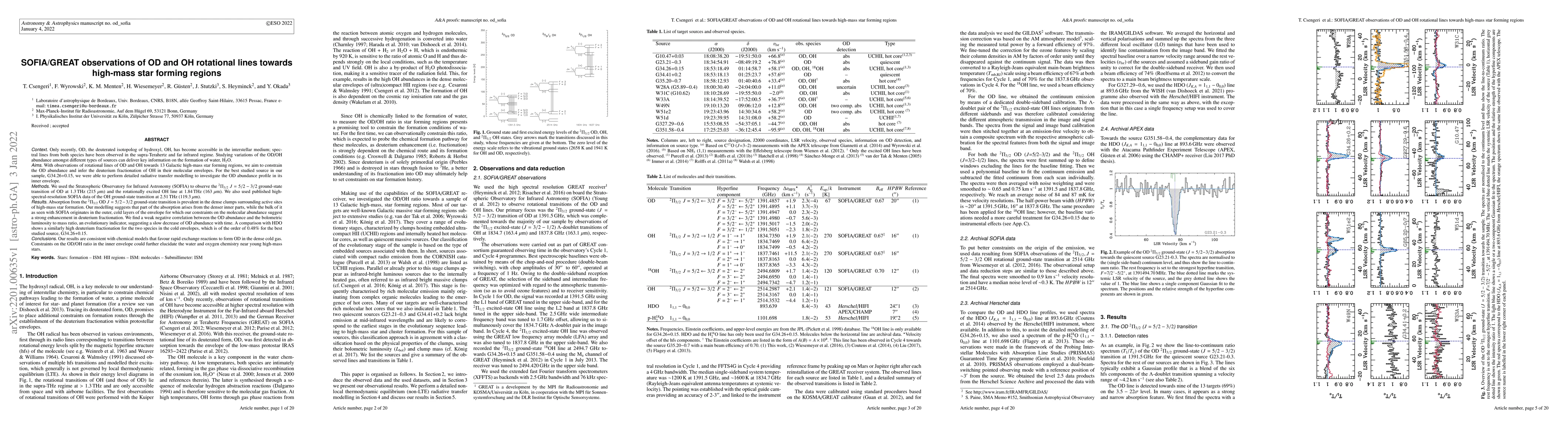 Thumbnail for SOFIA/GREAT observations of OD and OH rotational lines towards high-mass
  star forming regions