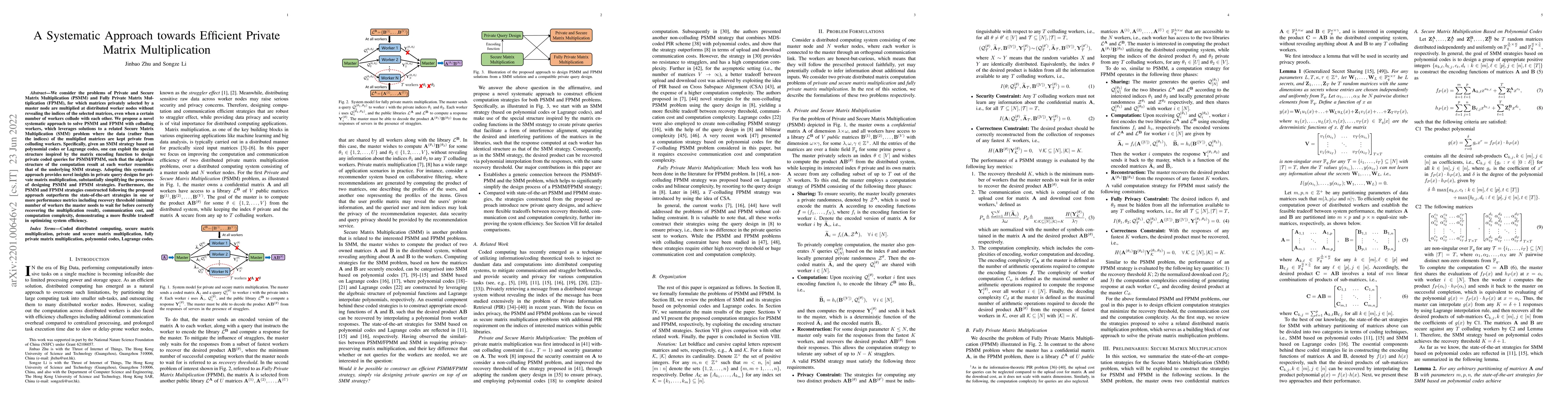 Thumbnail for A Systematic Approach towards Efficient Private Matrix Multiplication