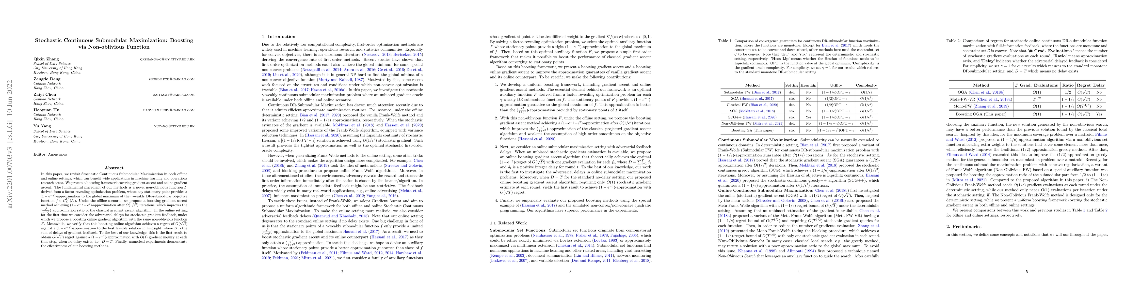 Thumbnail for Stochastic Continuous Submodular Maximization: Boosting via
  Non-oblivious Function