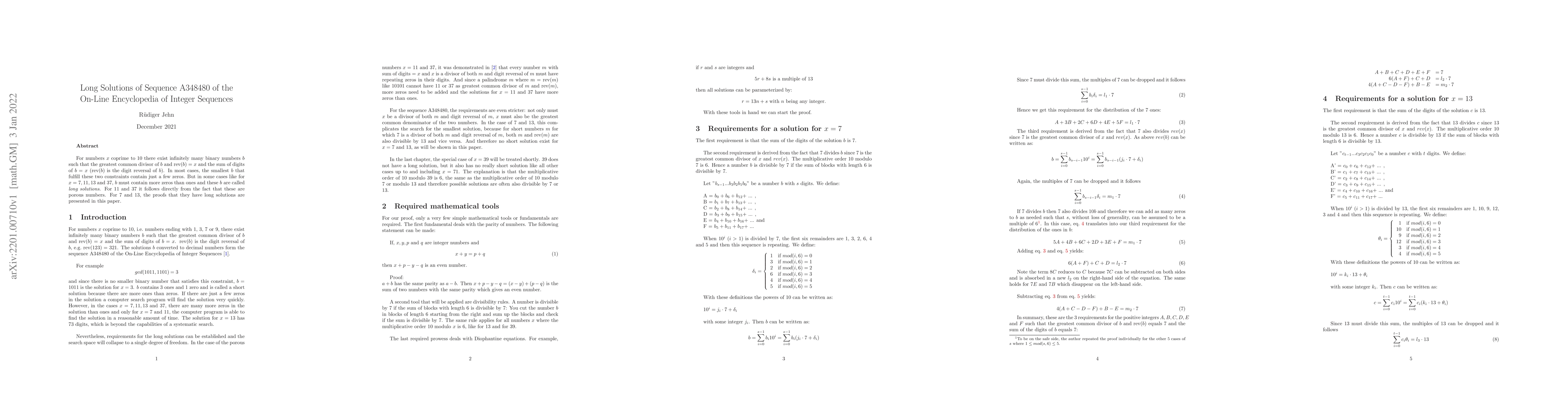 Thumbnail for Long Solutions of Sequence A348480 of the On-Line Encyclopedia of
  Integer Sequences