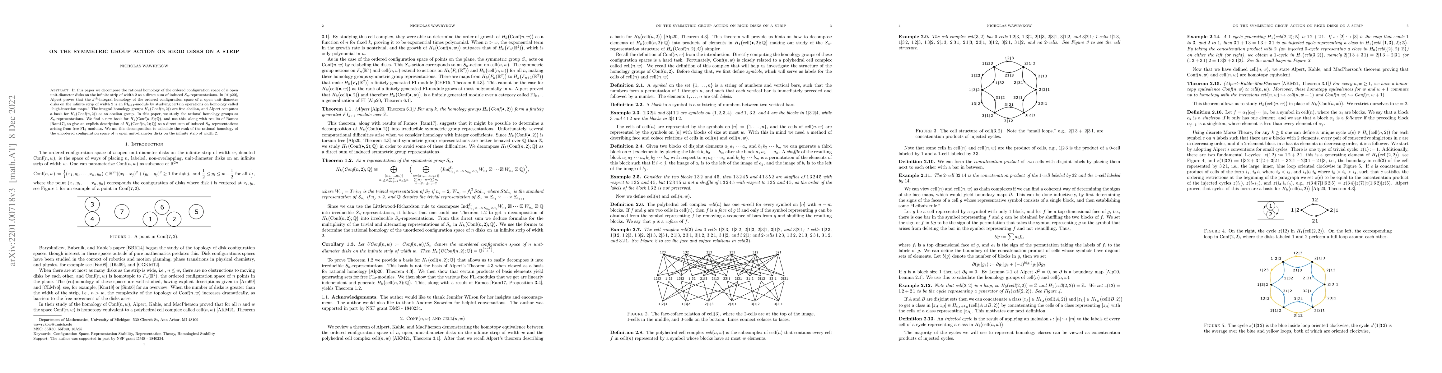 Thumbnail for On the symmetric group action on rigid disks on a strip