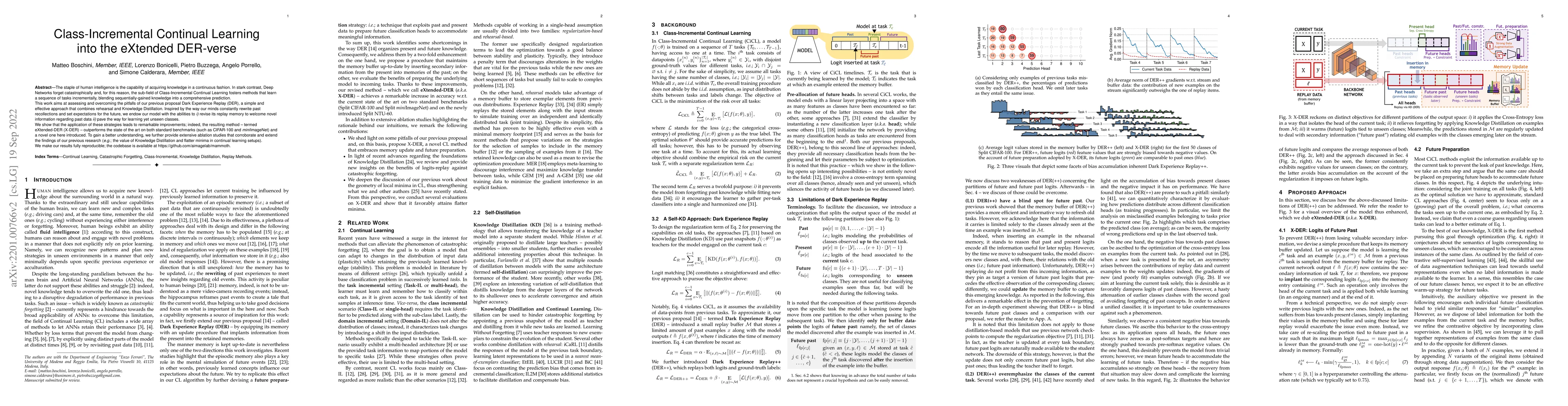 Thumbnail for Class-Incremental Continual Learning into the eXtended DER-verse