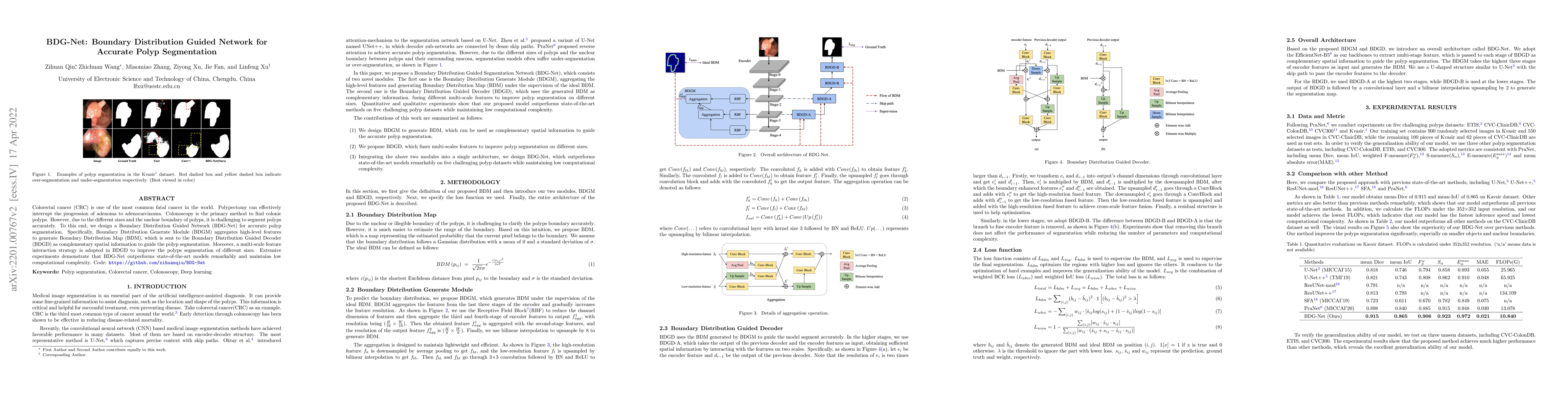 Thumbnail for BDG-Net: Boundary Distribution Guided Network for Accurate Polyp
  Segmentation