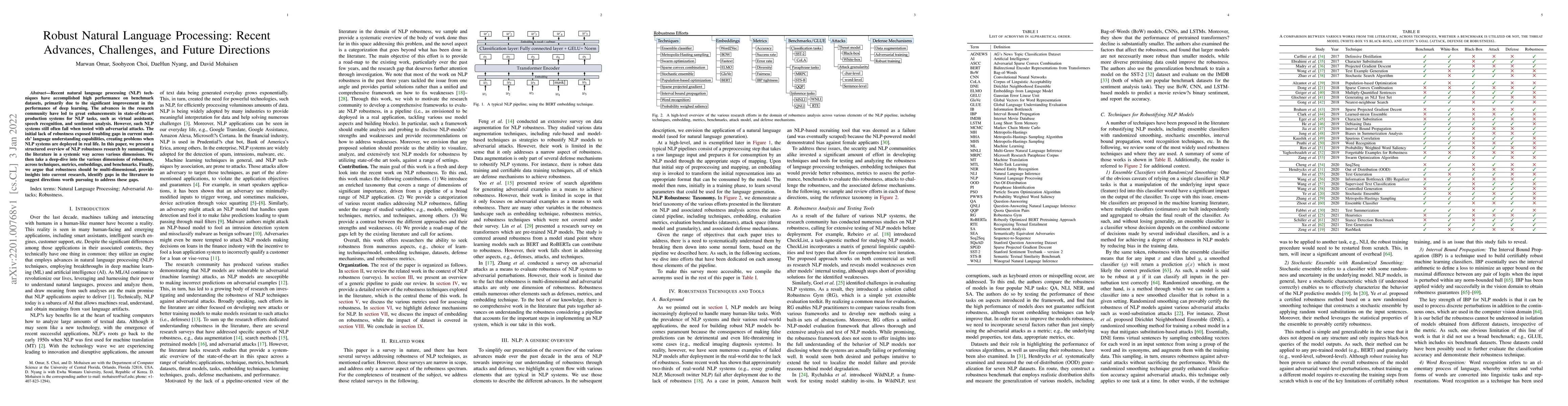 Thumbnail for Robust Natural Language Processing: Recent Advances, Challenges, and
  Future Directions