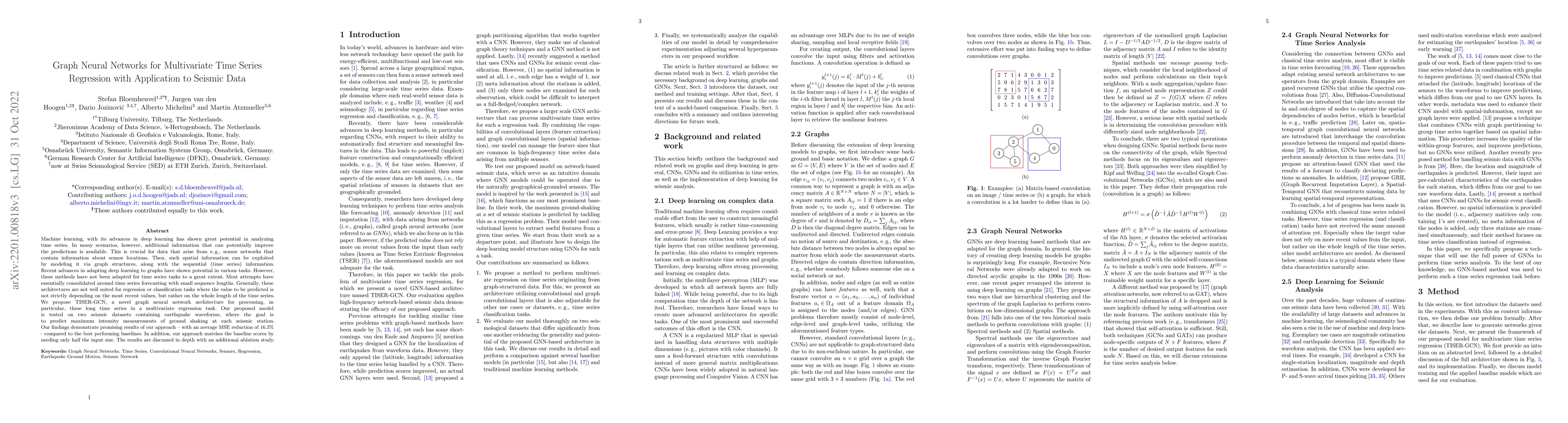 Thumbnail for Graph Neural Networks for Multivariate Time Series Regression with
  Application to Seismic Data