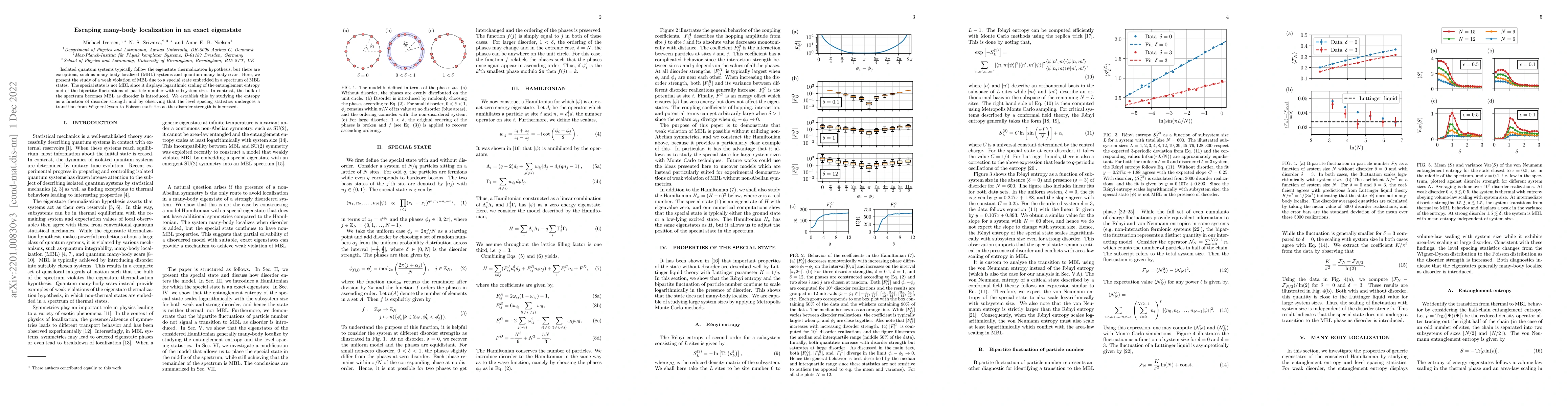 Thumbnail for Escaping many-body localization in an exact eigenstate
