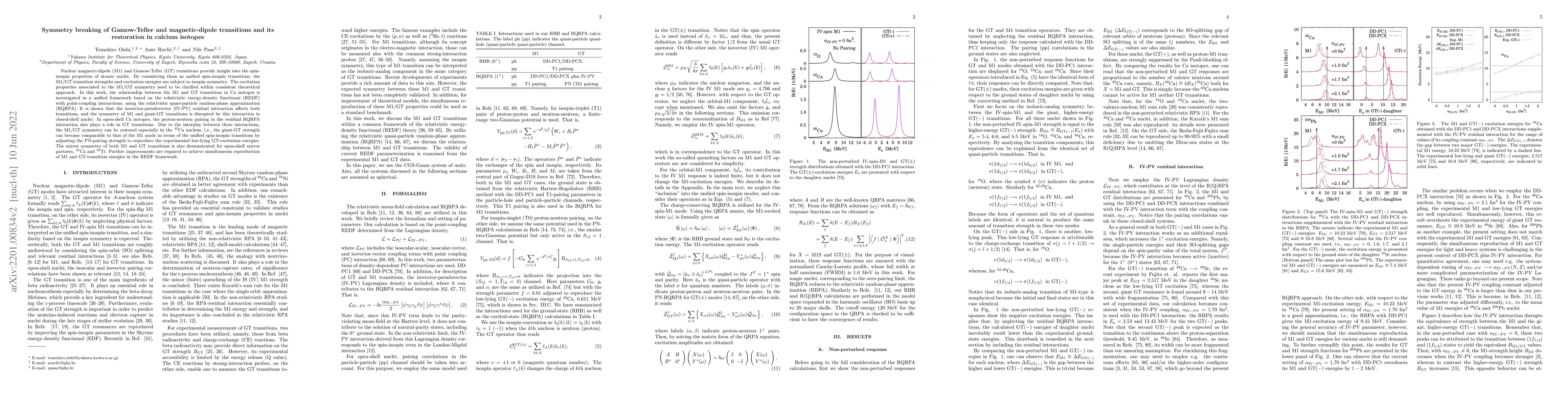 Thumbnail for Symmetry breaking of Gamow-Teller and magnetic-dipole transitions and
  its restoration in calcium isotopes