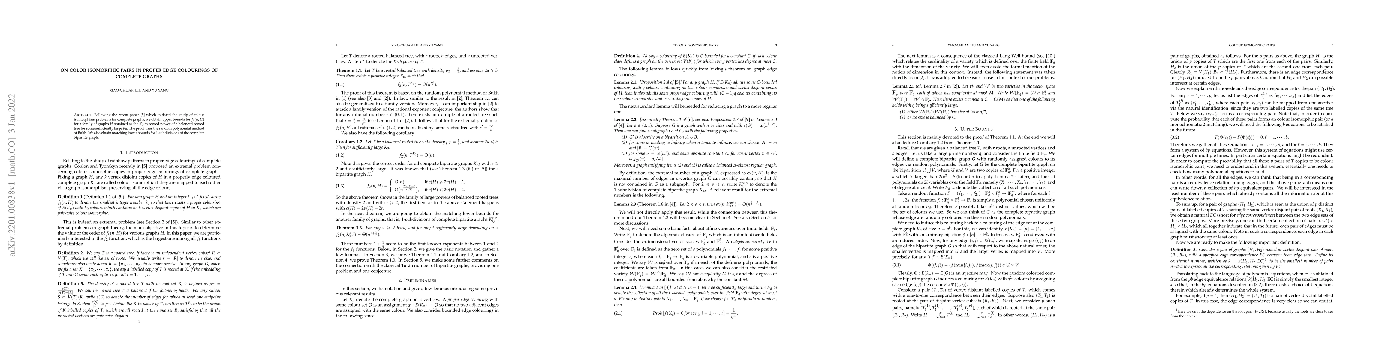 Thumbnail for On Color Isomorphic Pairs in Proper Edge Colourings of Complete Graphs