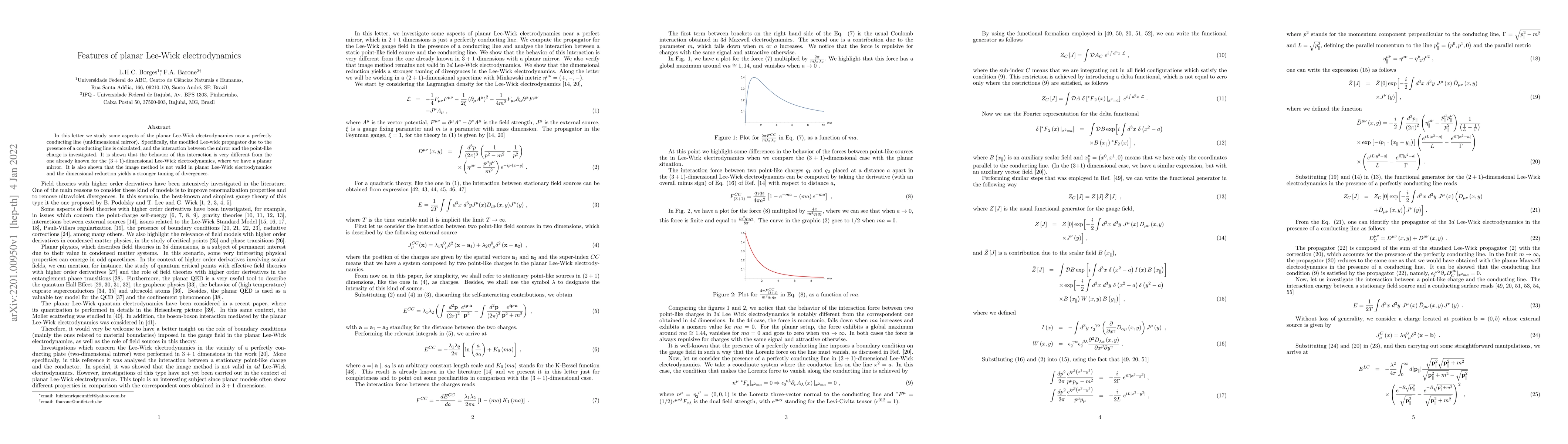 Thumbnail for Features of planar Lee-Wick electrodynamics