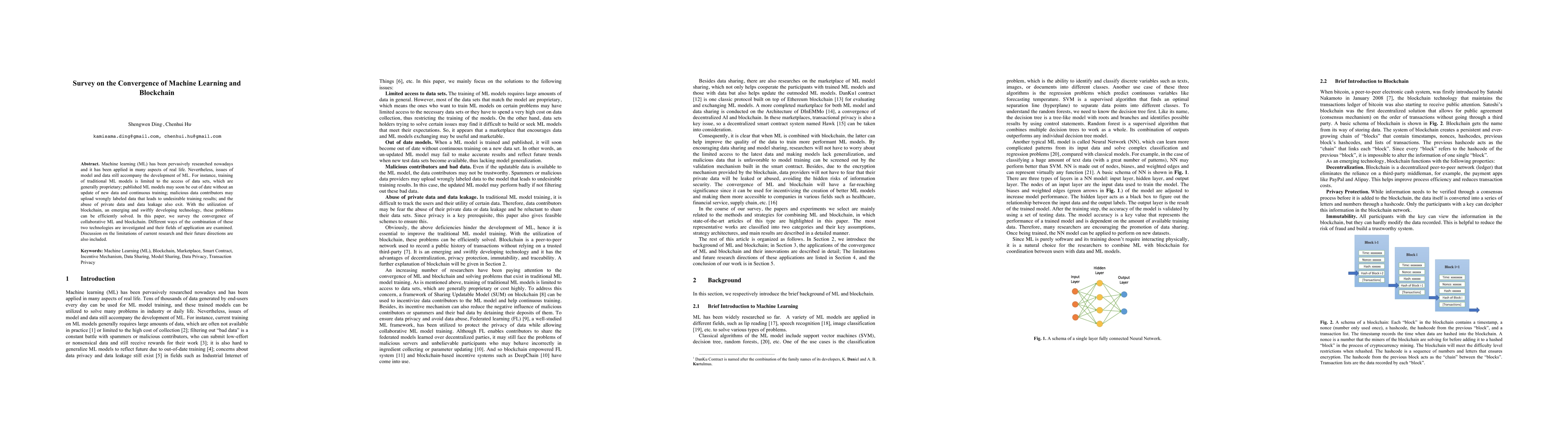 Thumbnail for Survey on the Convergence of Machine Learning and Blockchain