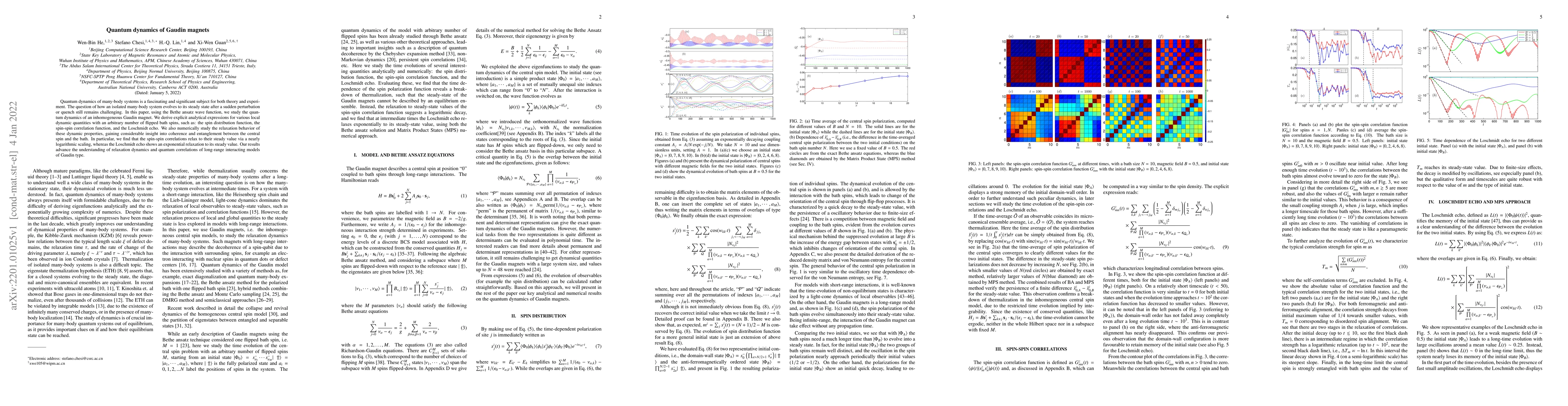 Thumbnail for Quantum dynamics of Gaudin magnets