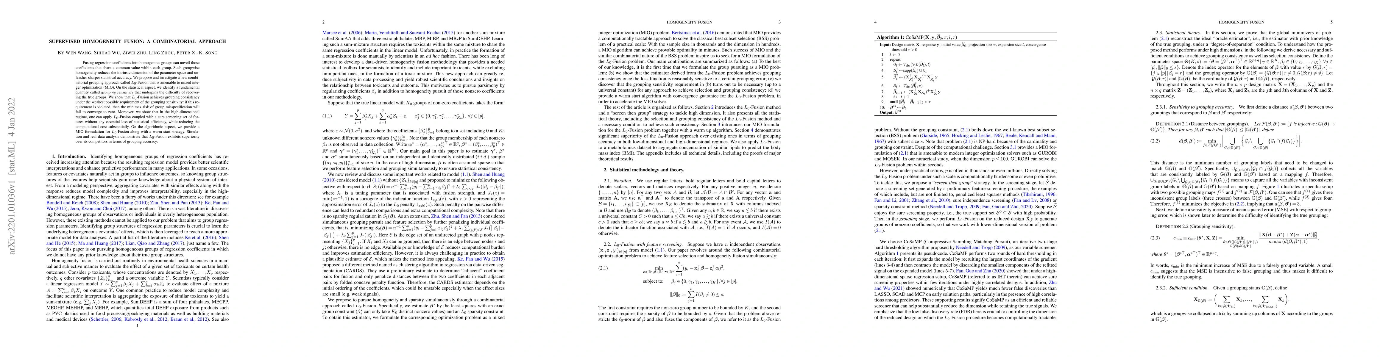 Thumbnail for Supervised Homogeneity Fusion: a Combinatorial Approach