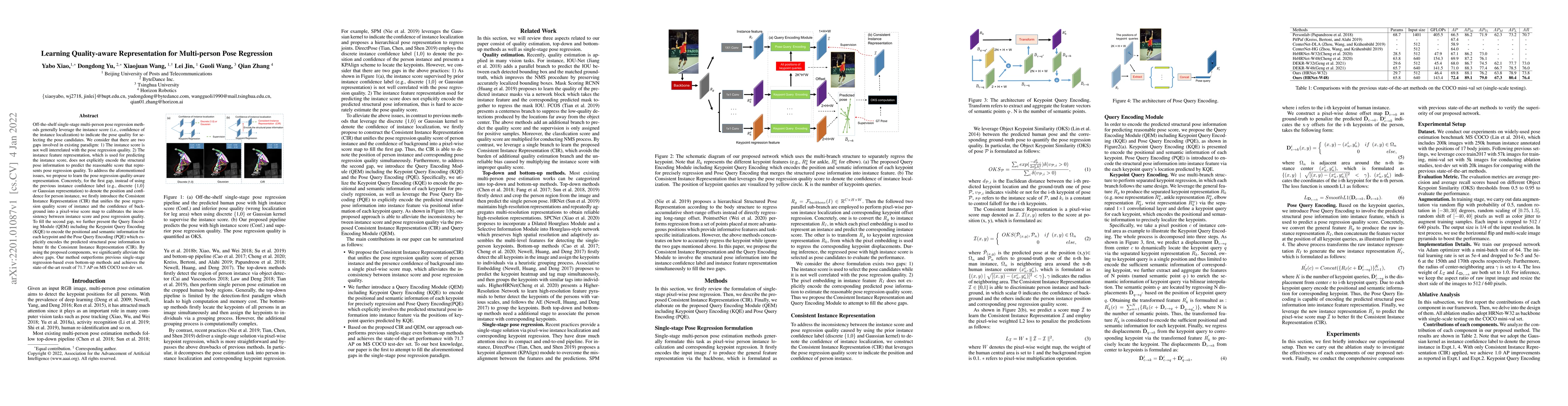 Thumbnail for Learning Quality-aware Representation for Multi-person Pose Regression