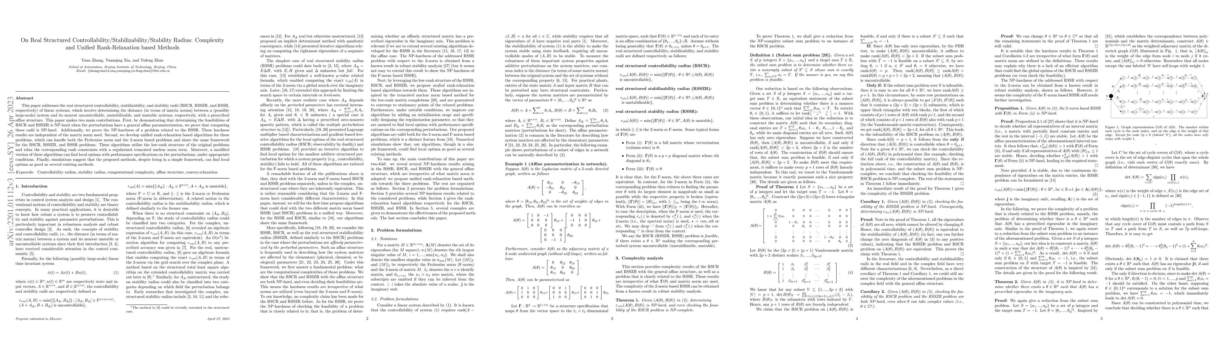 Thumbnail for On real structured controllability/stabilizability/stability radius:
  Complexity and unified rank-relaxation based methods
