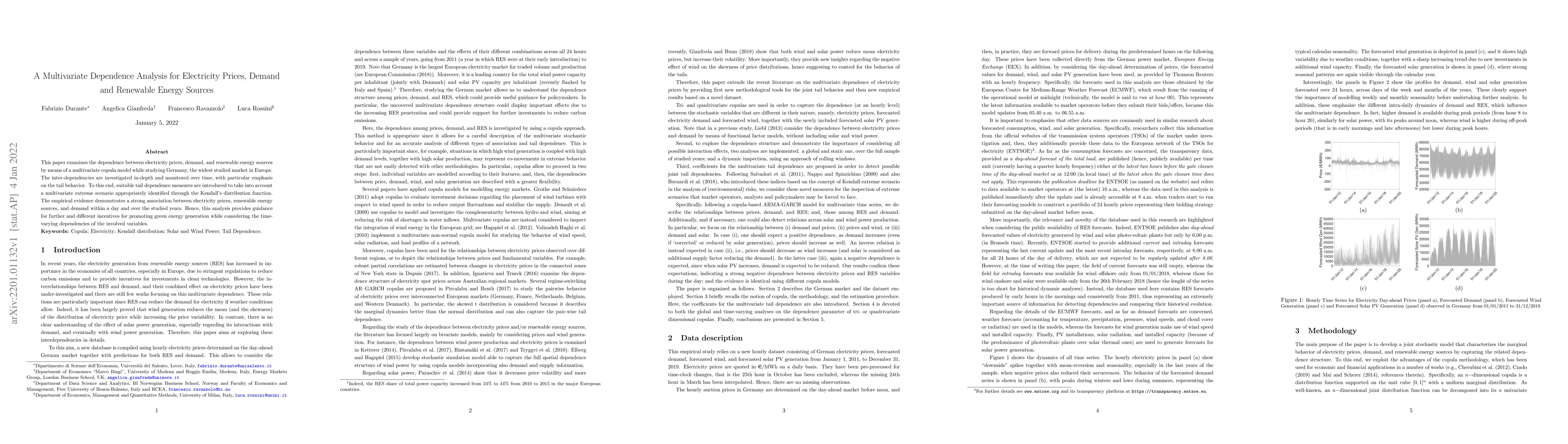 Thumbnail for A Multivariate Dependence Analysis for Electricity Prices, Demand and
  Renewable Energy Sources