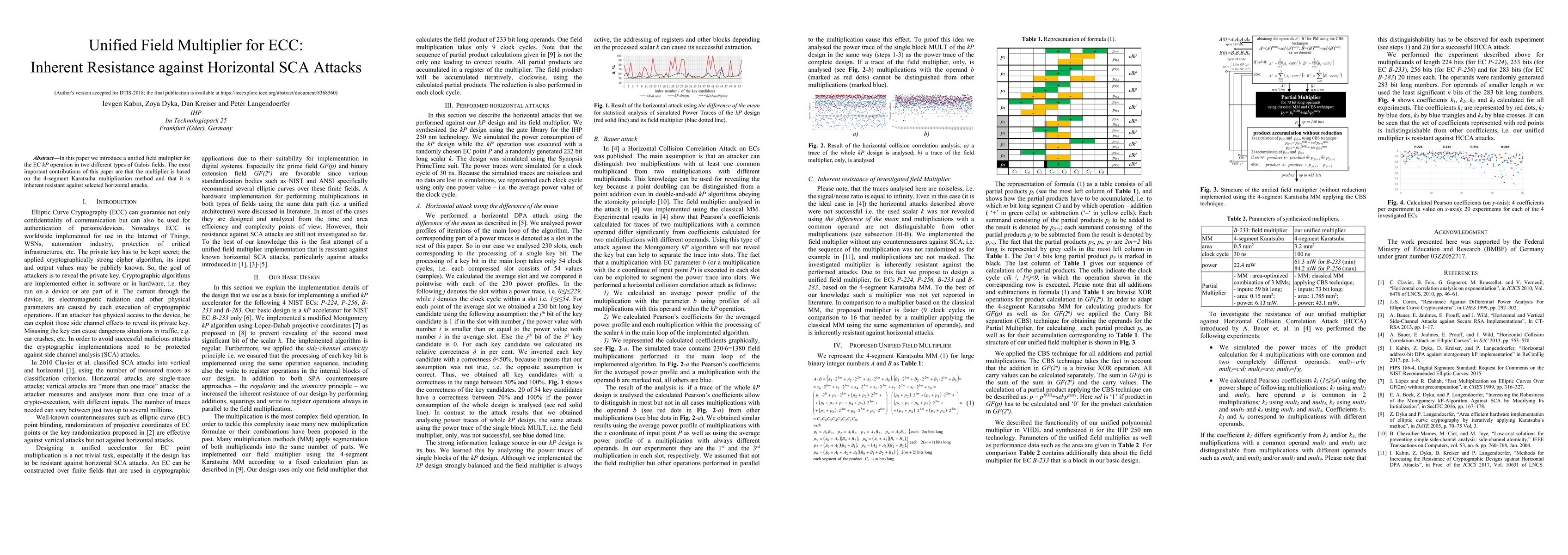 Thumbnail for Unified Field Multiplier for ECC: Inherent Resistance against Horizontal
  SCA Attacks