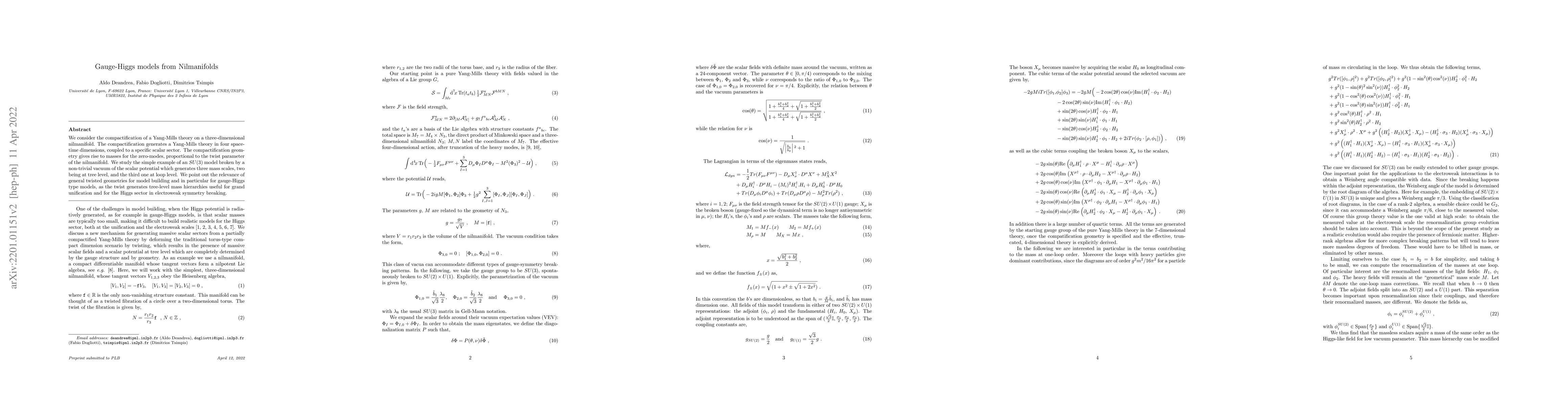 Thumbnail for Gauge-Higgs models from Nilmanifolds
