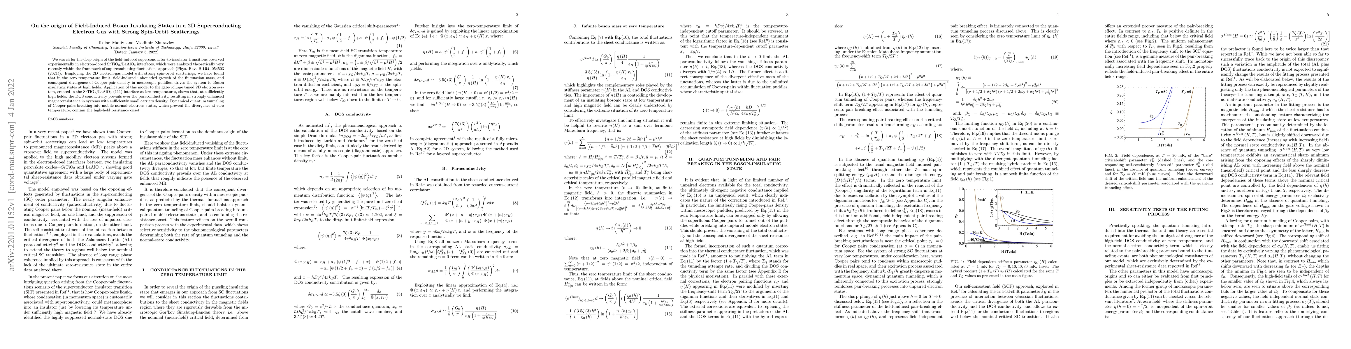 Thumbnail for On the origin of Field-Induced Boson Insulating States in a 2D
  Superconducting Electron Gas with Strong Spin-Orbit Scatterings