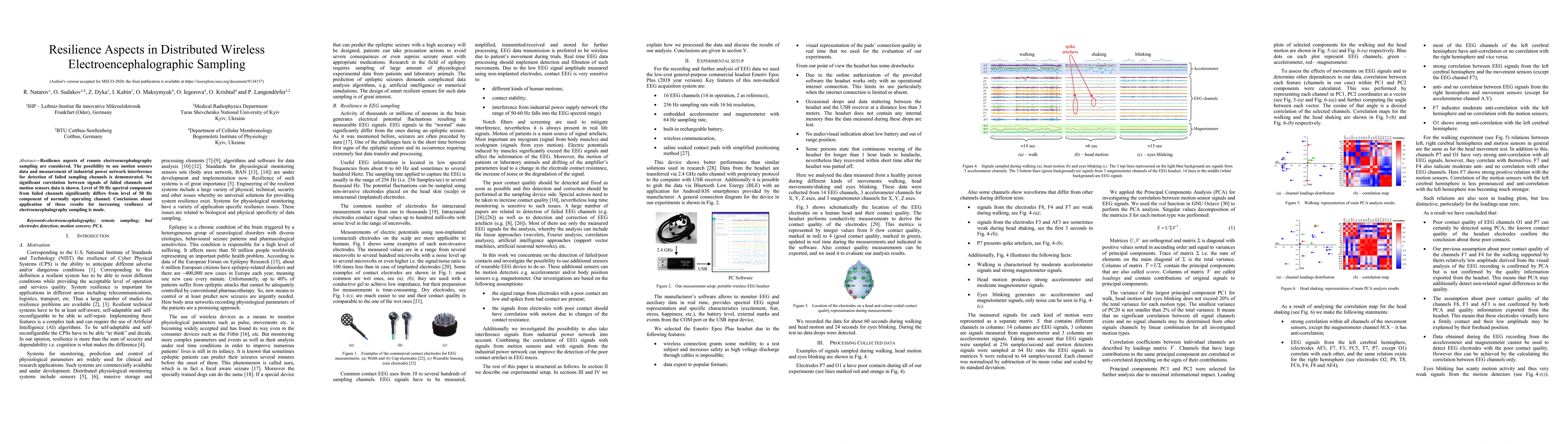 Thumbnail for Resilience Aspects in Distributed Wireless Electroencephalographic
  Sampling