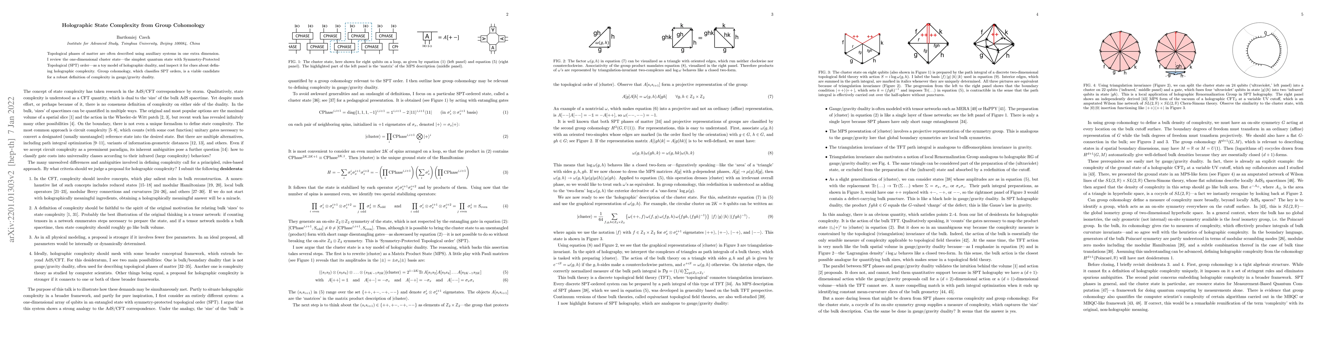 Thumbnail for Holographic State Complexity from Group Cohomology