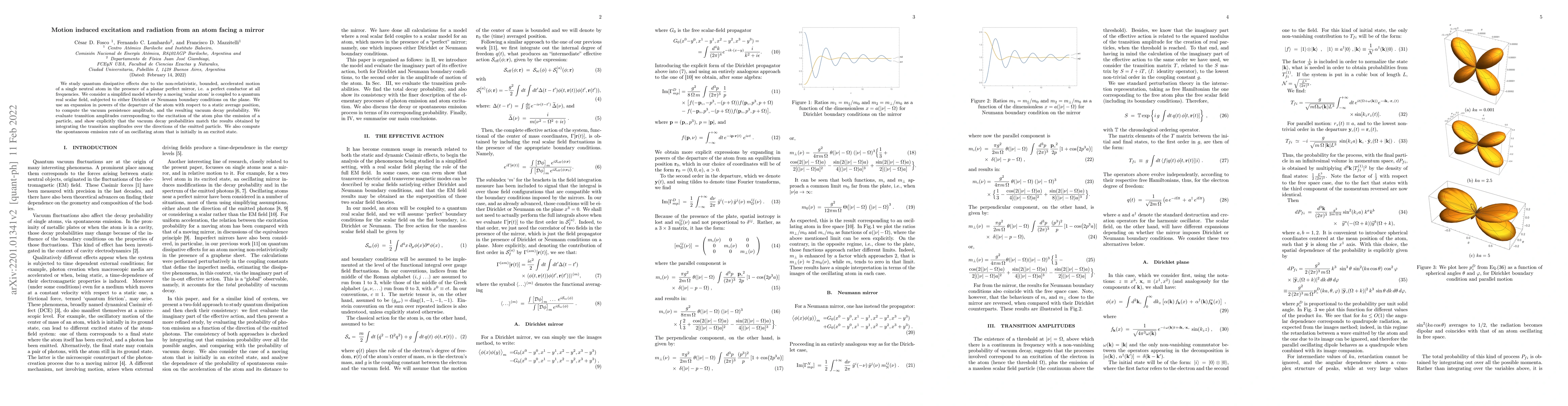 Thumbnail for Motion induced excitation and radiation from an atom facing a mirror
