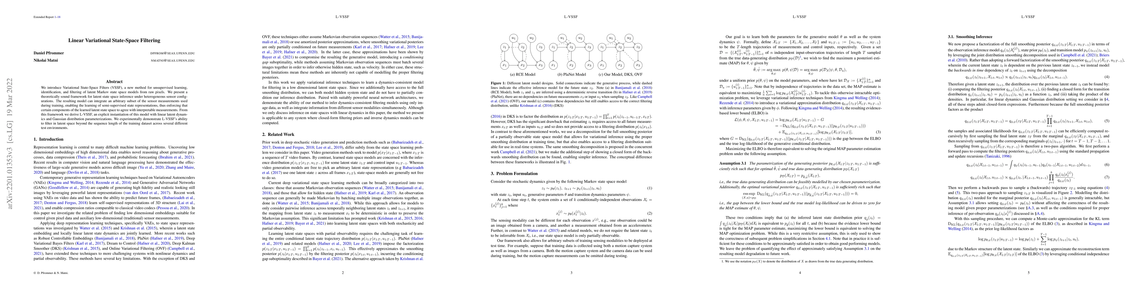 Thumbnail for Linear Variational State-Space Filtering