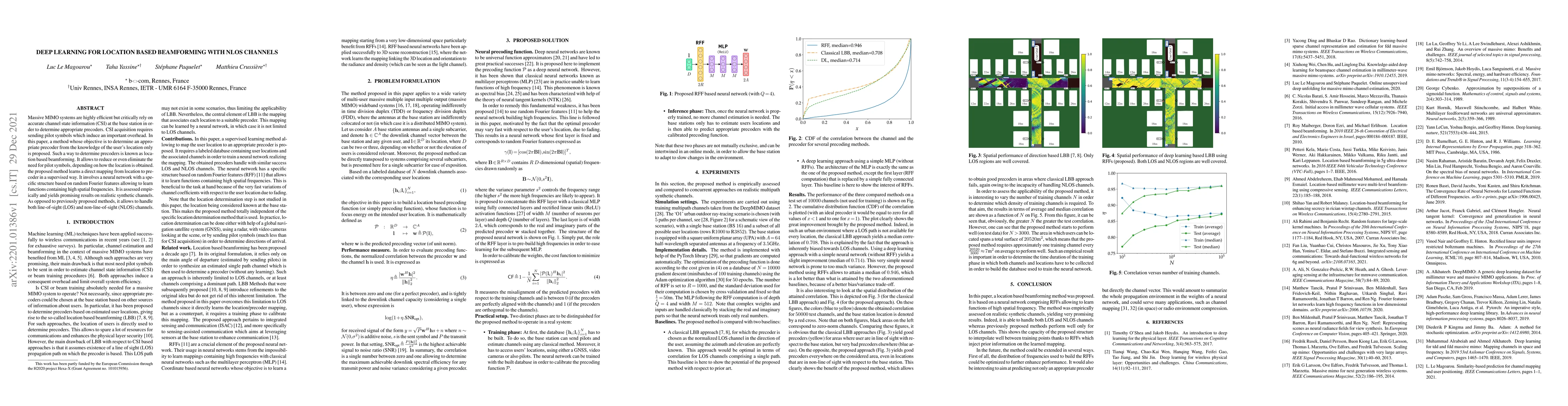 Thumbnail for Deep learning for location based beamforming with NLOS channels
