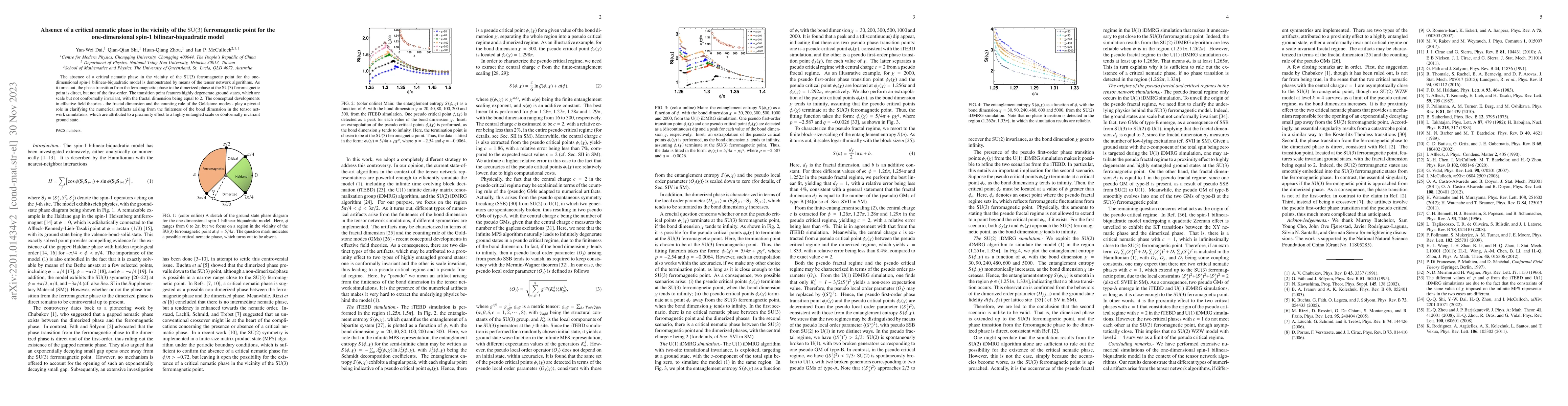 Thumbnail for Absence of a critical nematic phase in the vicinity of the $\rm {SU}(3)$
  ferromagnetic point for the one-dimensional spin-1 bilinear-biquadratic model