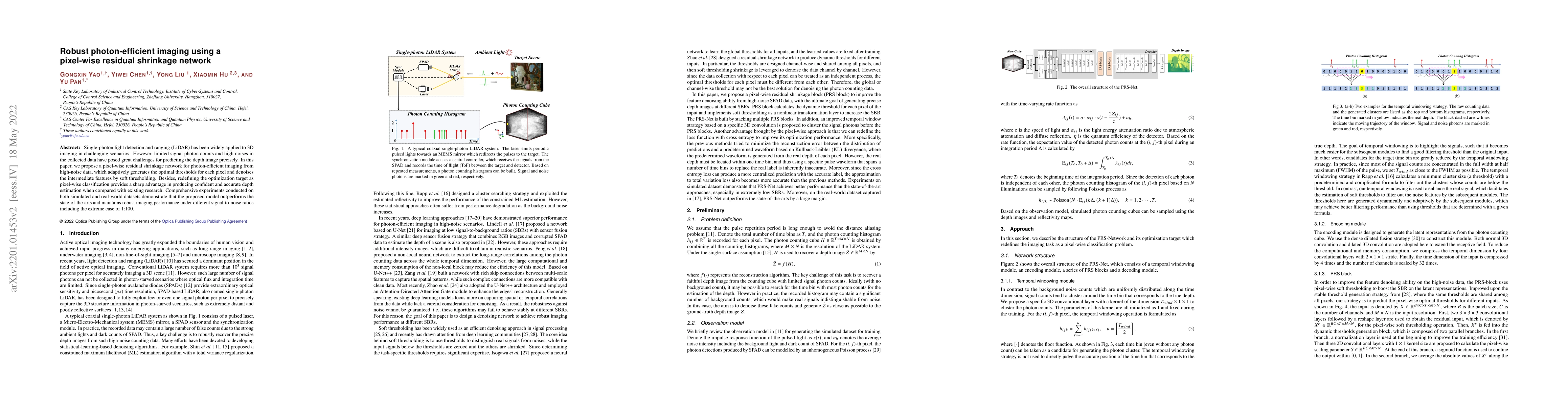 Thumbnail for Robust photon-efficient imaging using a pixel-wise residual shrinkage
  network