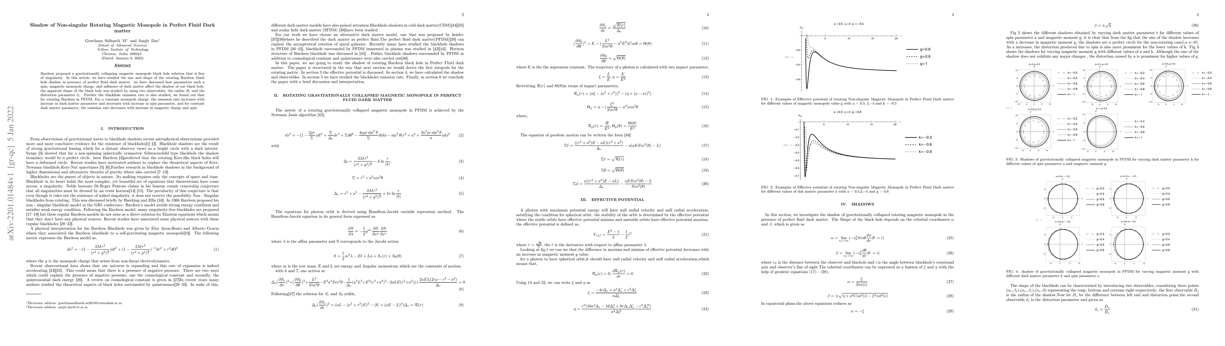 Thumbnail for Shadow of Non-singular Rotating Magnetic Monopole in Perfect Fluid Dark
  matter