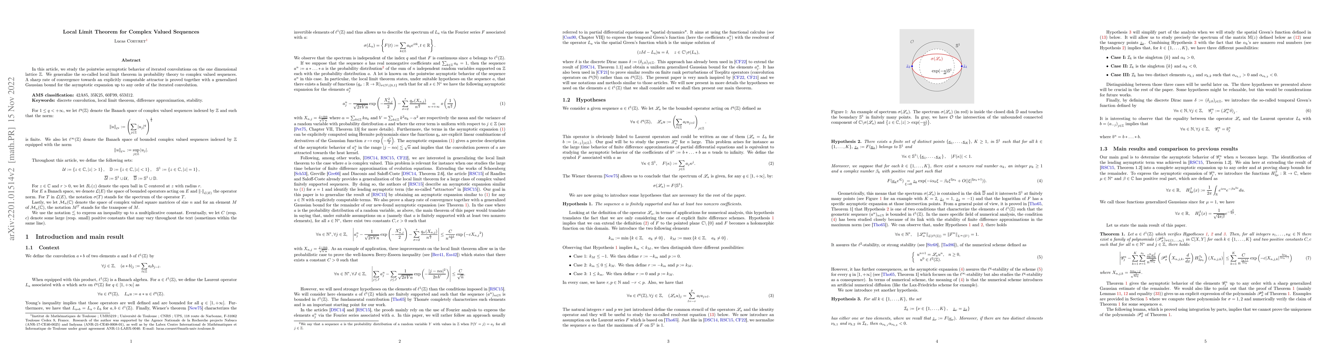 Thumbnail for Local limit theorem for complex valued sequences