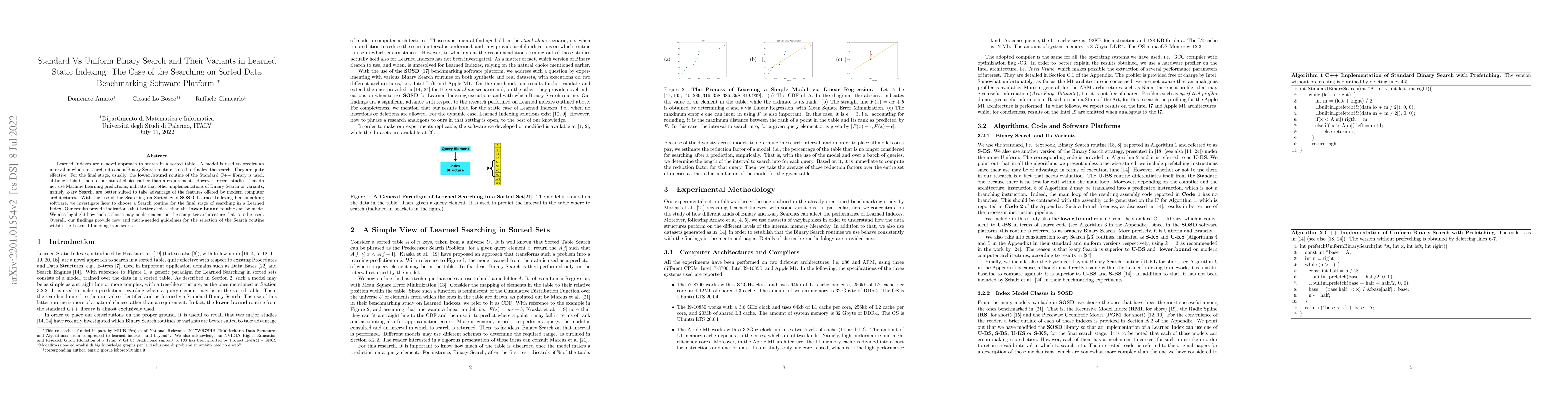 Thumbnail for Standard Vs Uniform Binary Search and Their Variants in Learned Static
  Indexing: The Case of the Searching on Sorted Data Benchmarking Software
  Platform