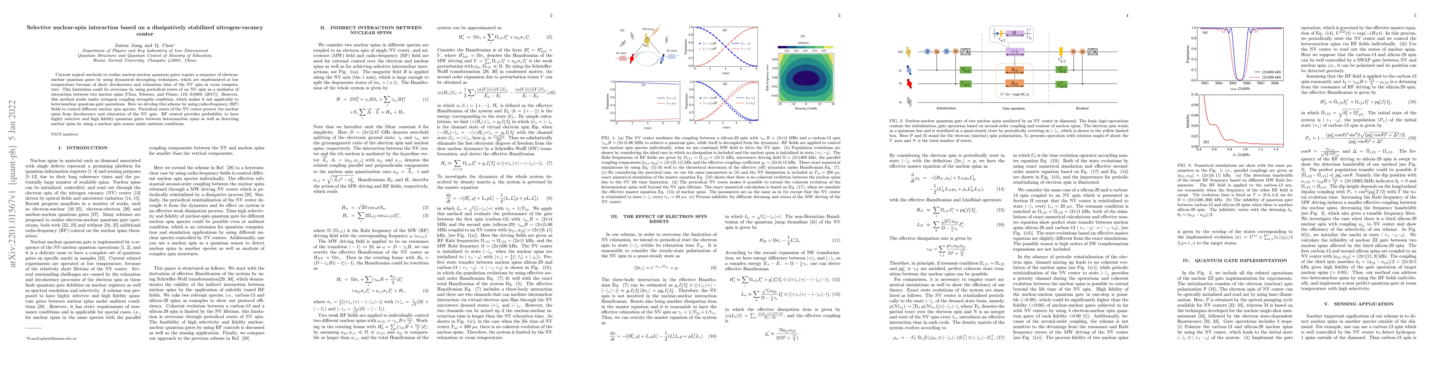 Thumbnail for Selective nuclear-spin interaction based on a dissipatively stabilized
  nitrogen-vacancy center