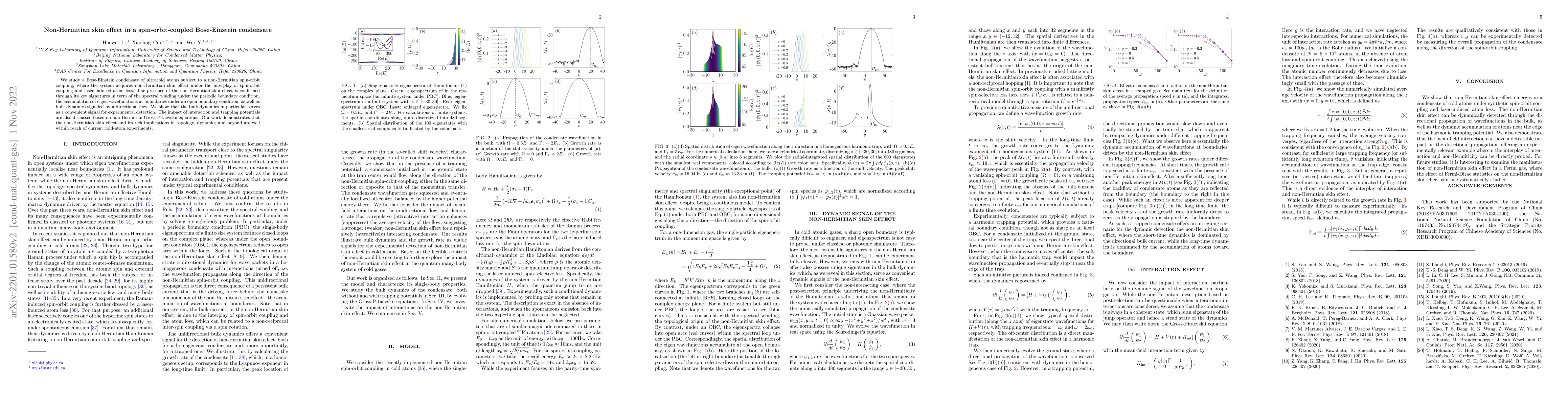 Thumbnail for Non-Hermitian skin effect in a spin-orbit-coupled Bose-Einstein
  condensate