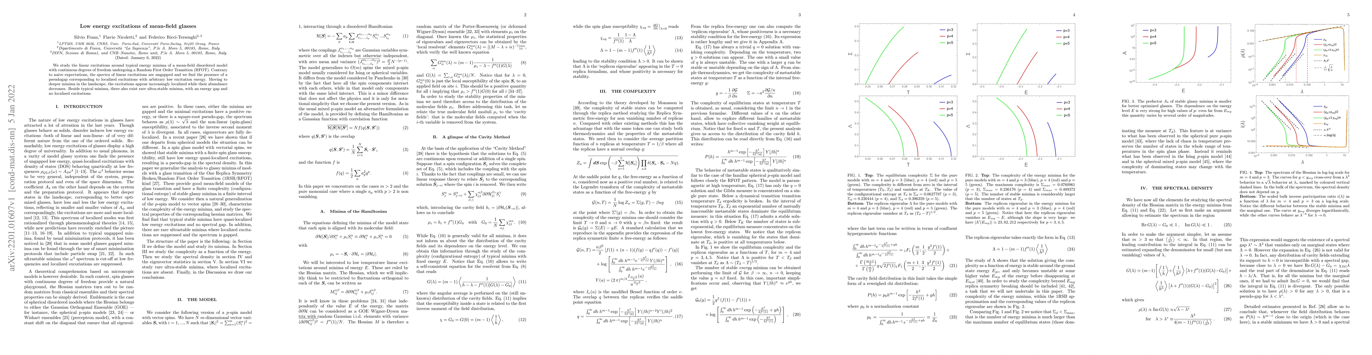 Thumbnail for Low energy excitations of mean-field glasses