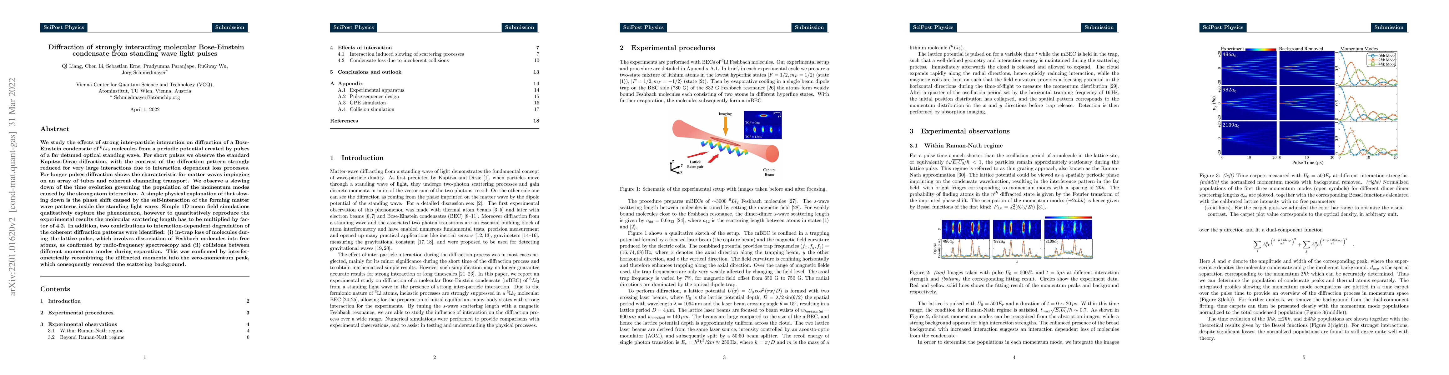 Thumbnail for Diffraction of strongly interacting molecular Bose-Einstein condensate
  from standing wave light pulses