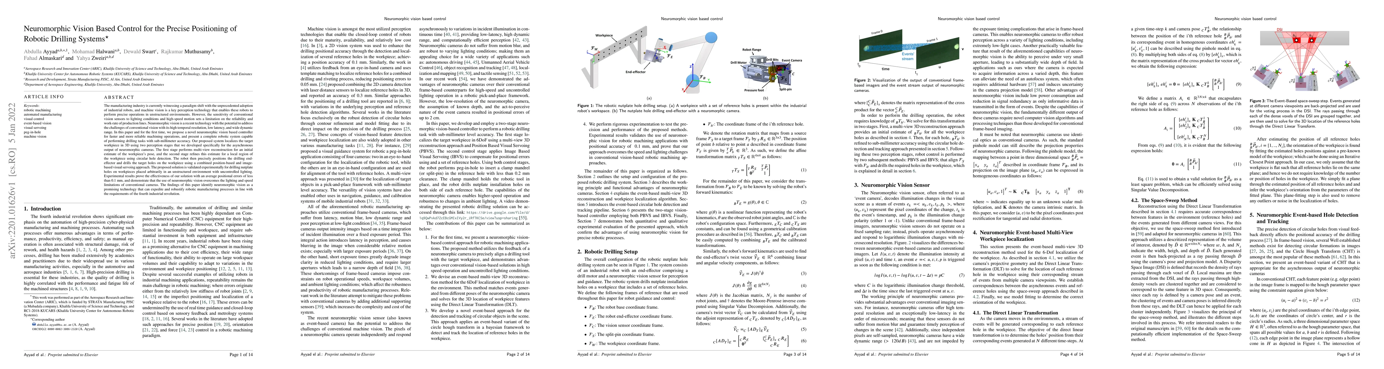 Thumbnail for Neuromorphic Vision Based Control for the Precise Positioning of Robotic
  Drilling Systems