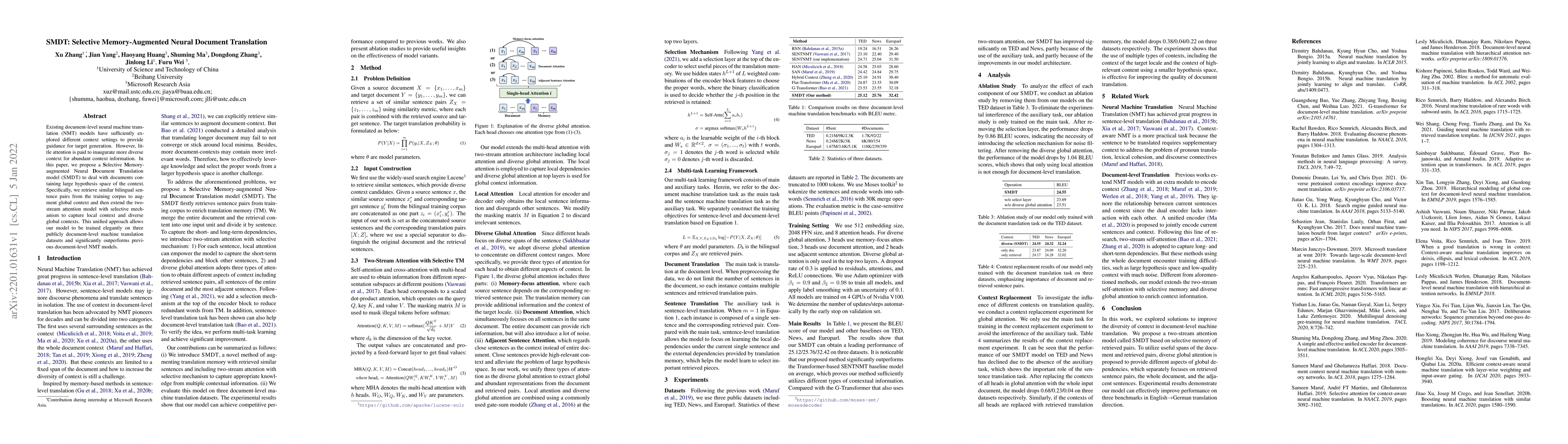 Thumbnail for SMDT: Selective Memory-Augmented Neural Document Translation