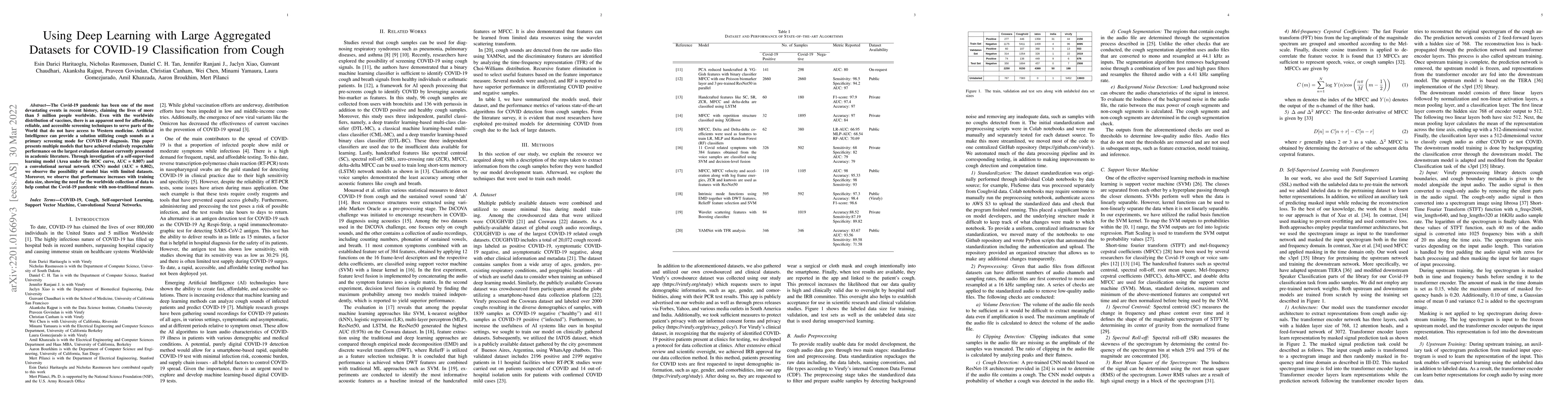 Thumbnail for Using Deep Learning with Large Aggregated Datasets for COVID-19
  Classification from Cough