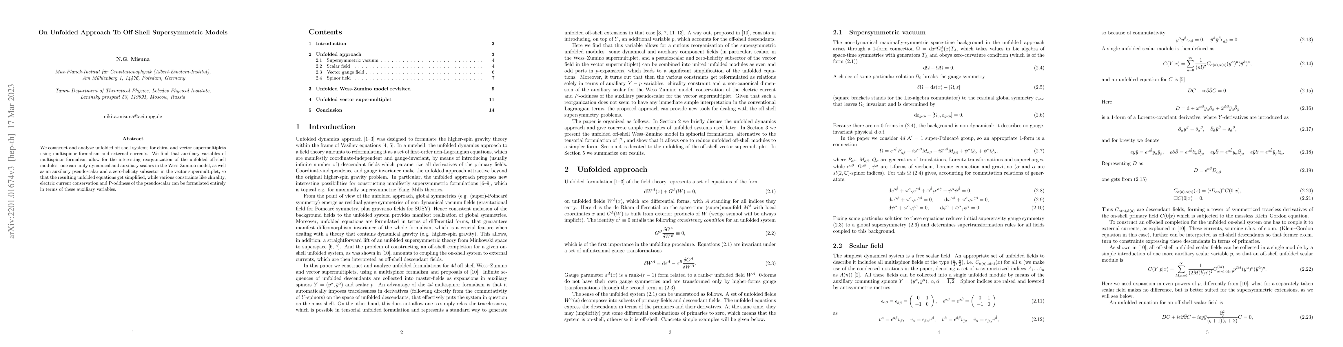 Thumbnail for On Unfolded Approach To Off-Shell Supersymmetric Models