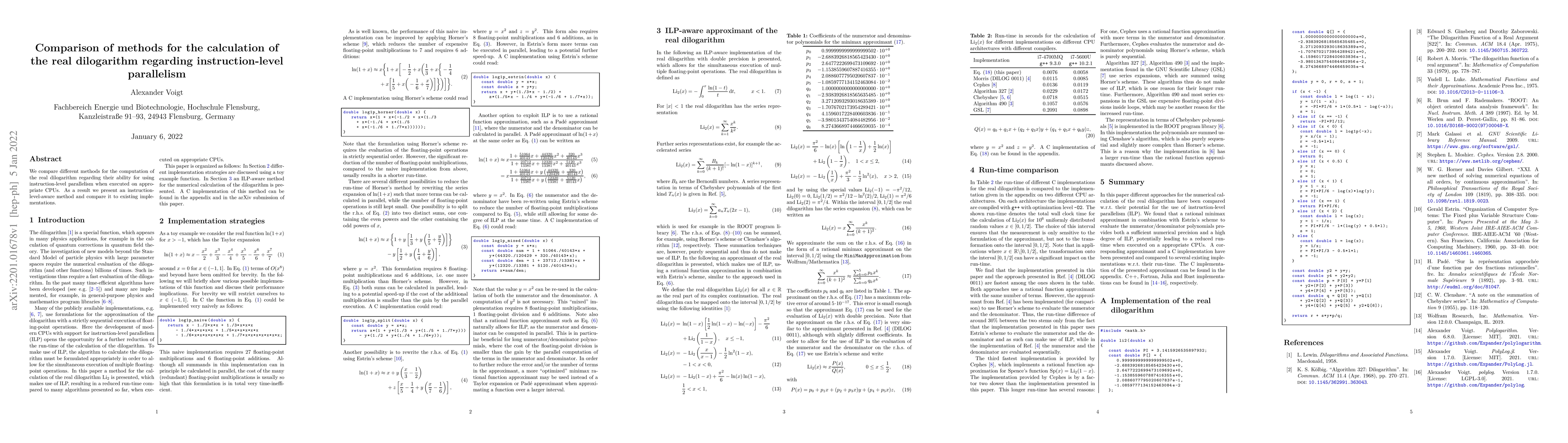 Thumbnail for Comparison of methods for the calculation of the real dilogarithm
  regarding instruction-level parallelism