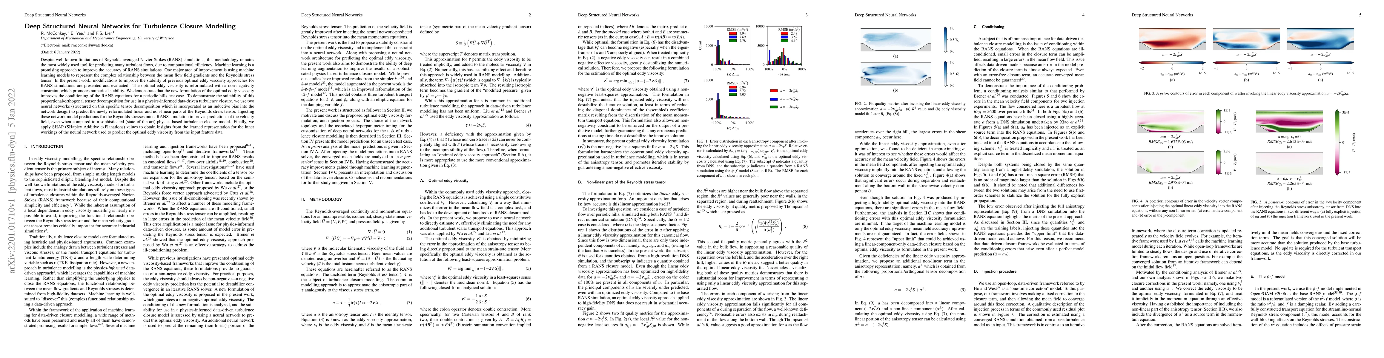 Thumbnail for Deep Structured Neural Networks for Turbulence Closure Modelling