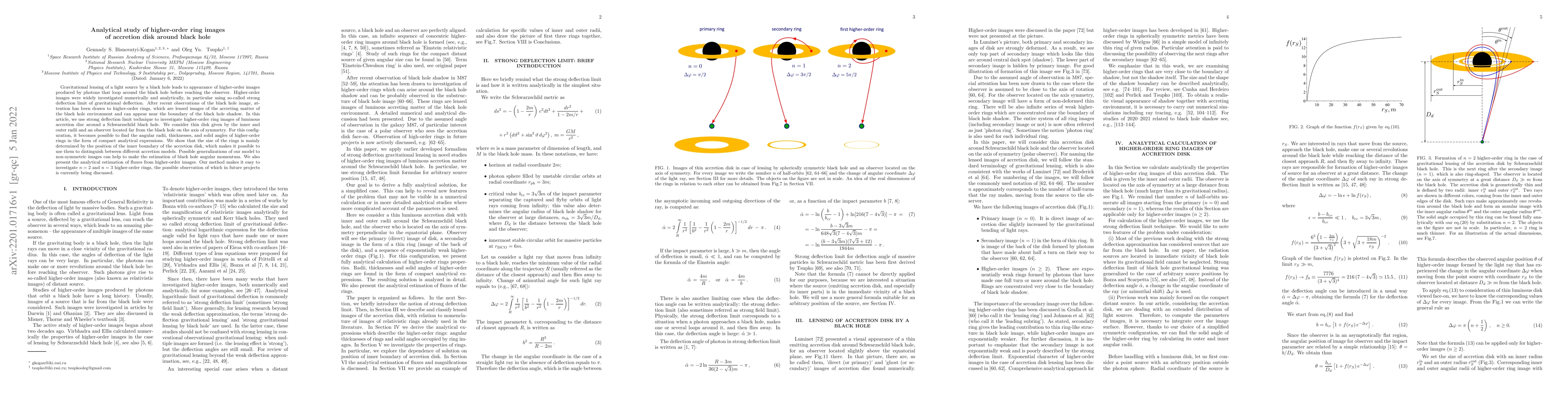 Thumbnail for Analytical study of higher-order ring images of accretion disk around
  black hole