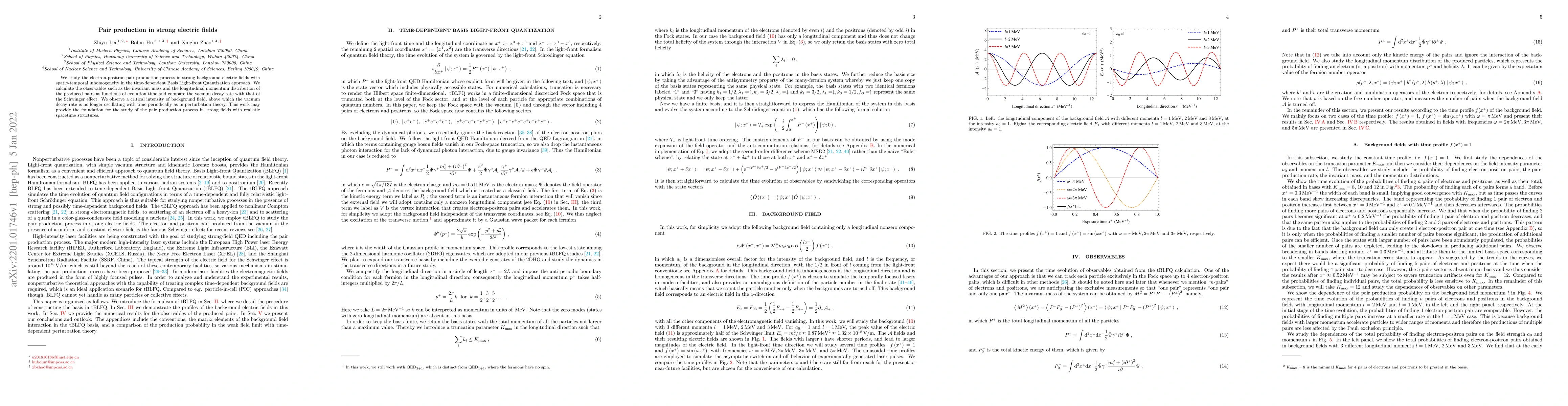 Thumbnail for Pair production in strong electric fields