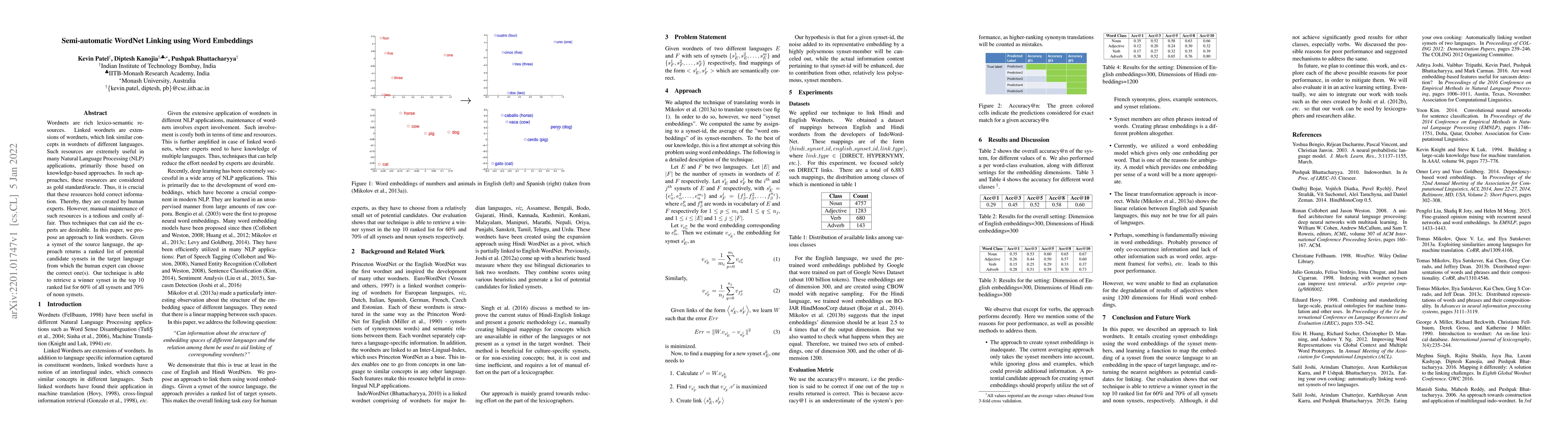 Thumbnail for Semi-automatic WordNet Linking using Word Embeddings