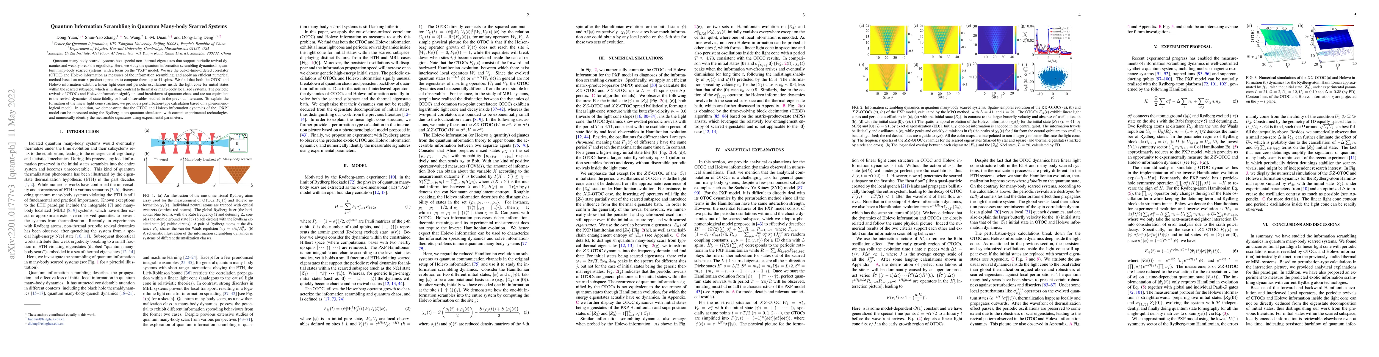 Thumbnail for Quantum Information Scrambling in Quantum Many-body Scarred Systems